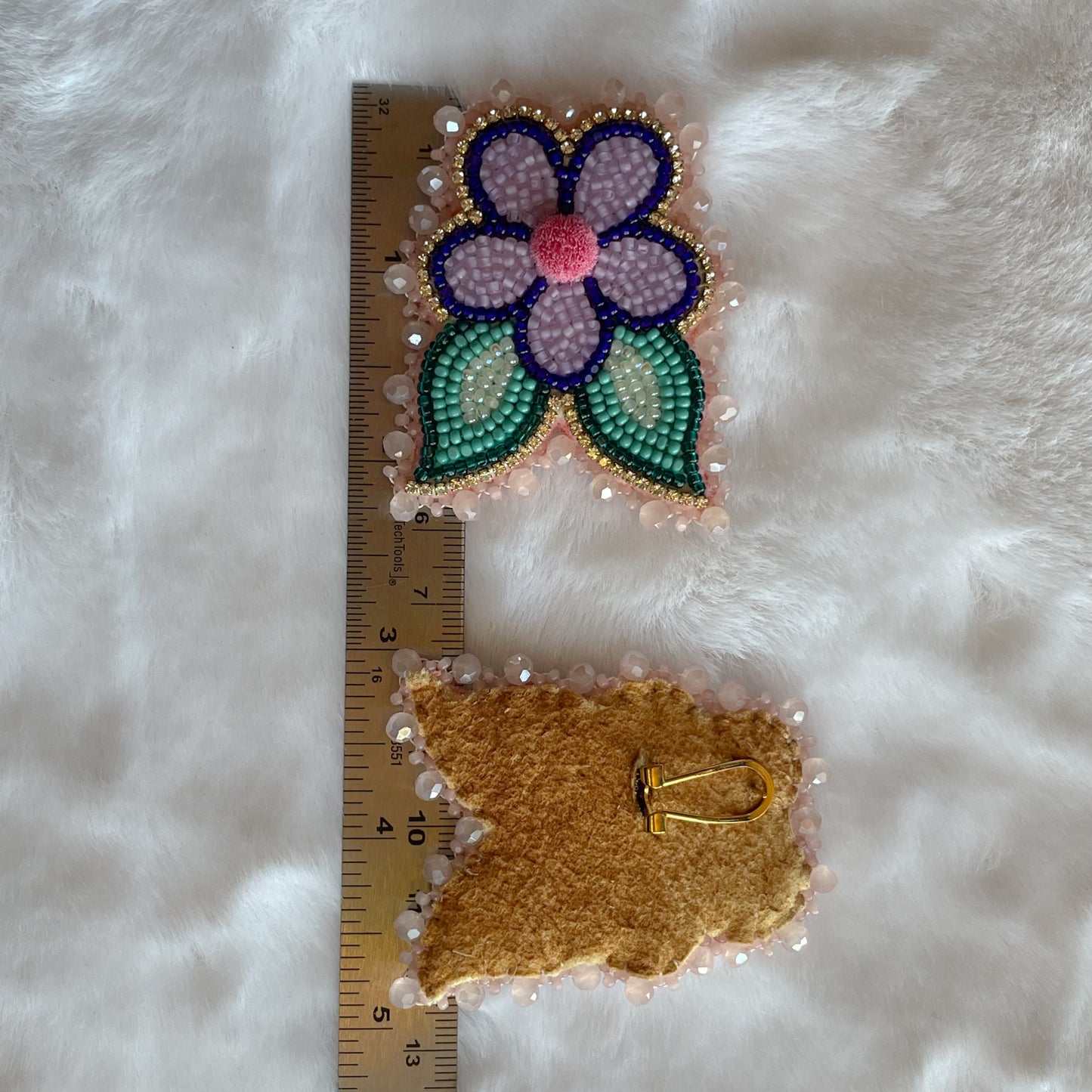 Purple Florals • Beaded & Tufted