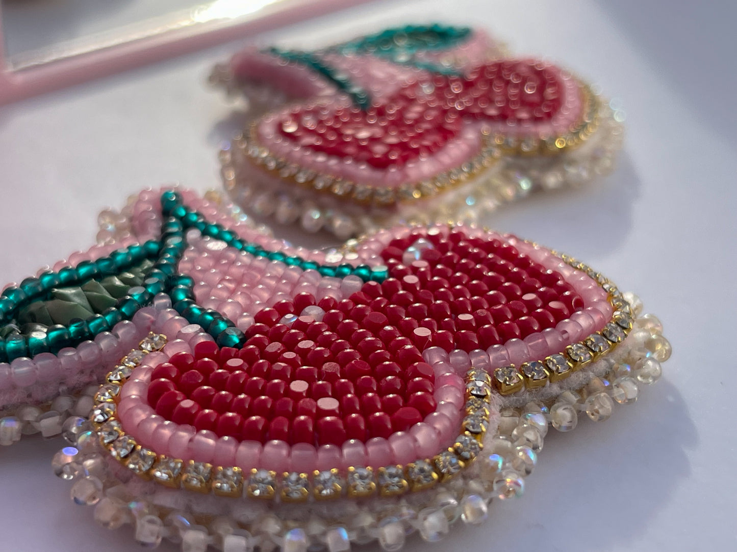 Cherry 🍒 Dangles • Beaded & Quilled