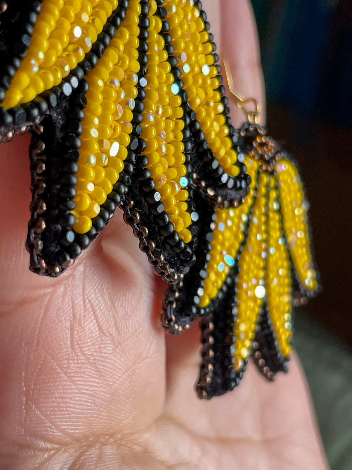 🌻 yellow floral dangles