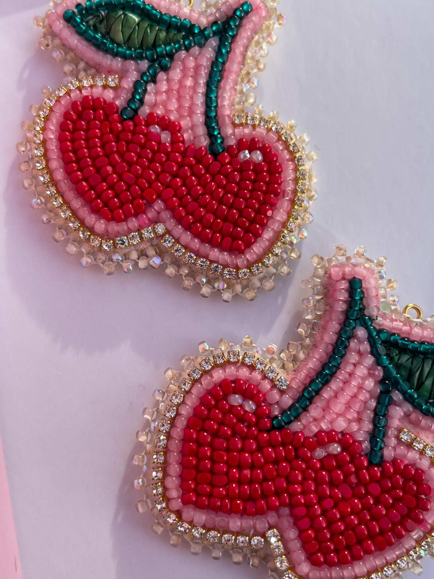 Cherry 🍒 Dangles • Beaded & Quilled