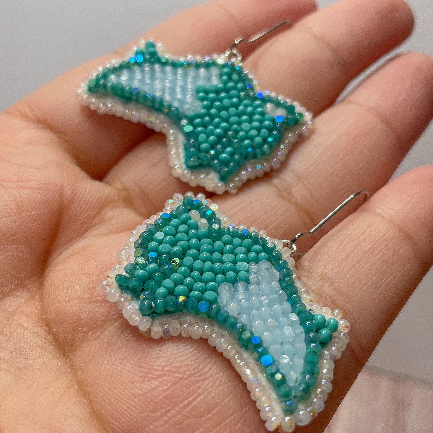 Mini Turquoise Bison Dangles