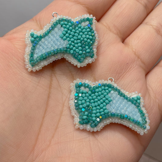 Mini Turquoise Bison Dangles