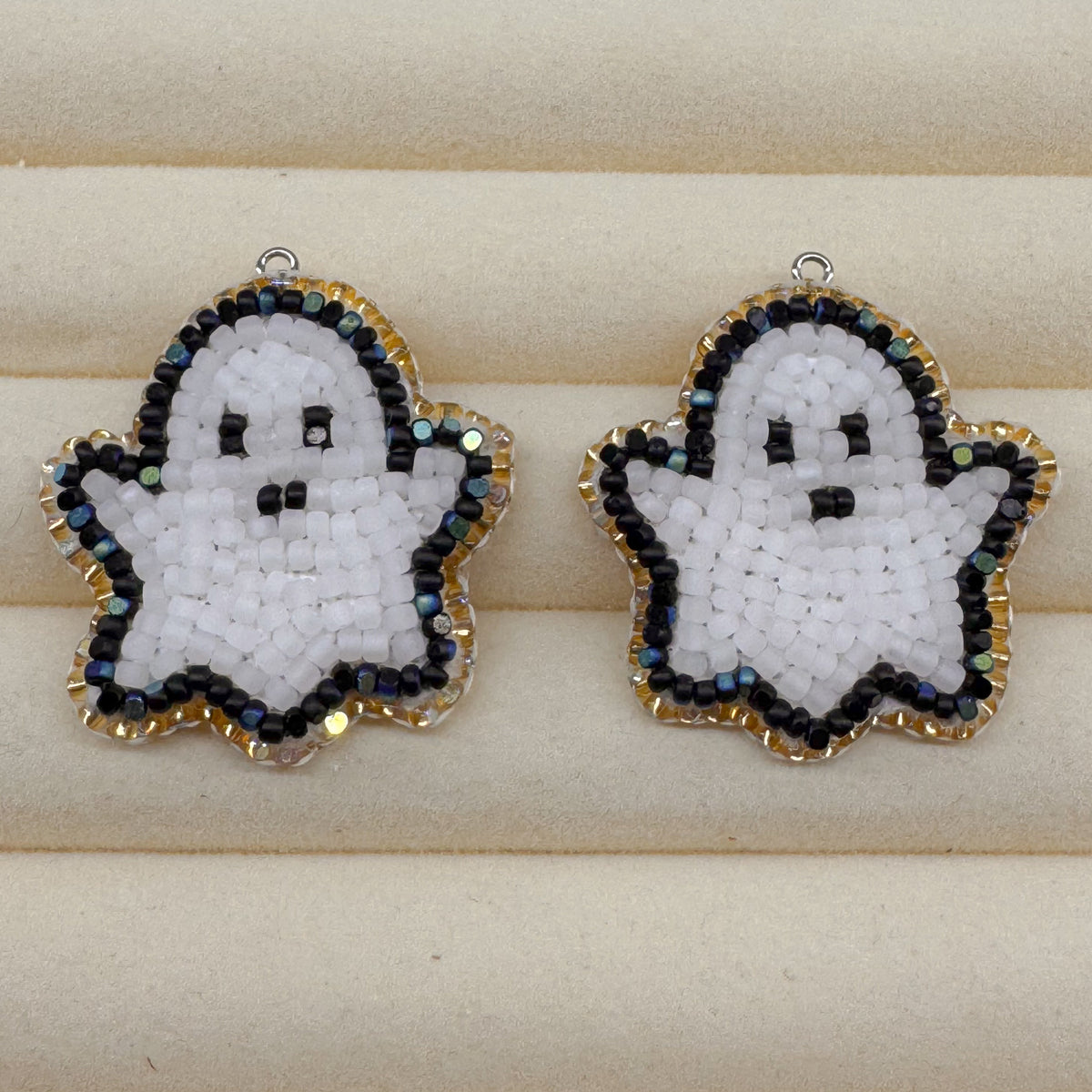 Black & Blue AB Mini Ghost Dangles