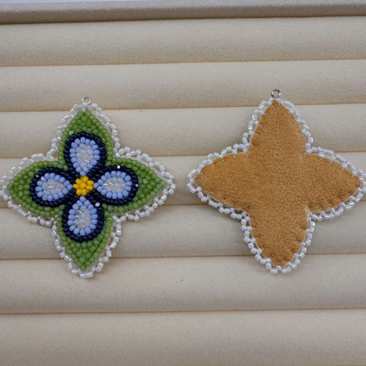 Blue Floral Dangles