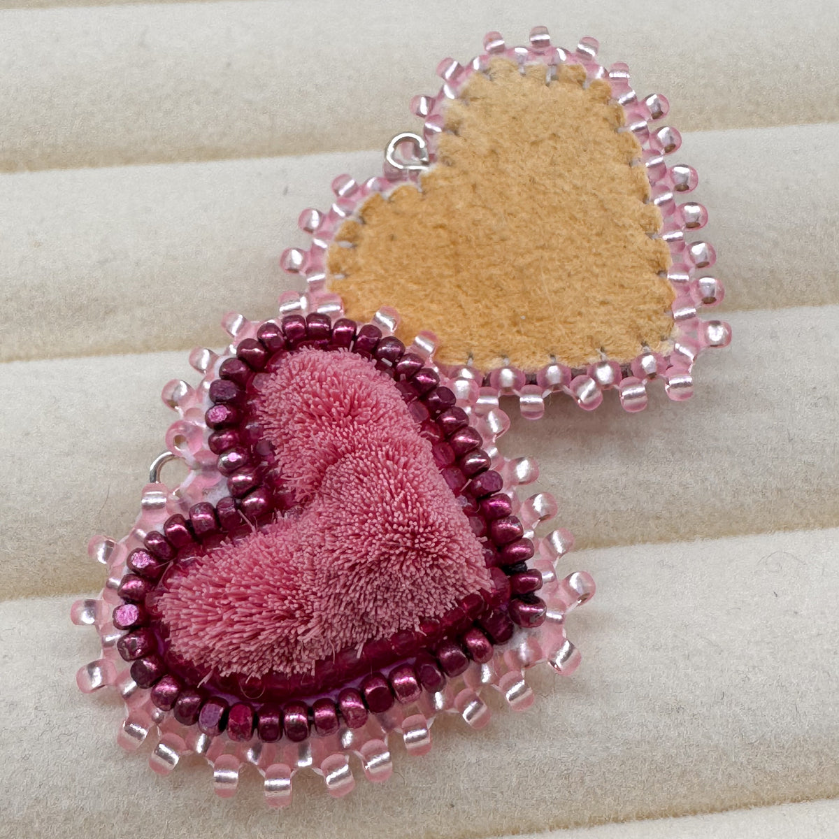 Pink Pretty Hearts • Tufted Dangles