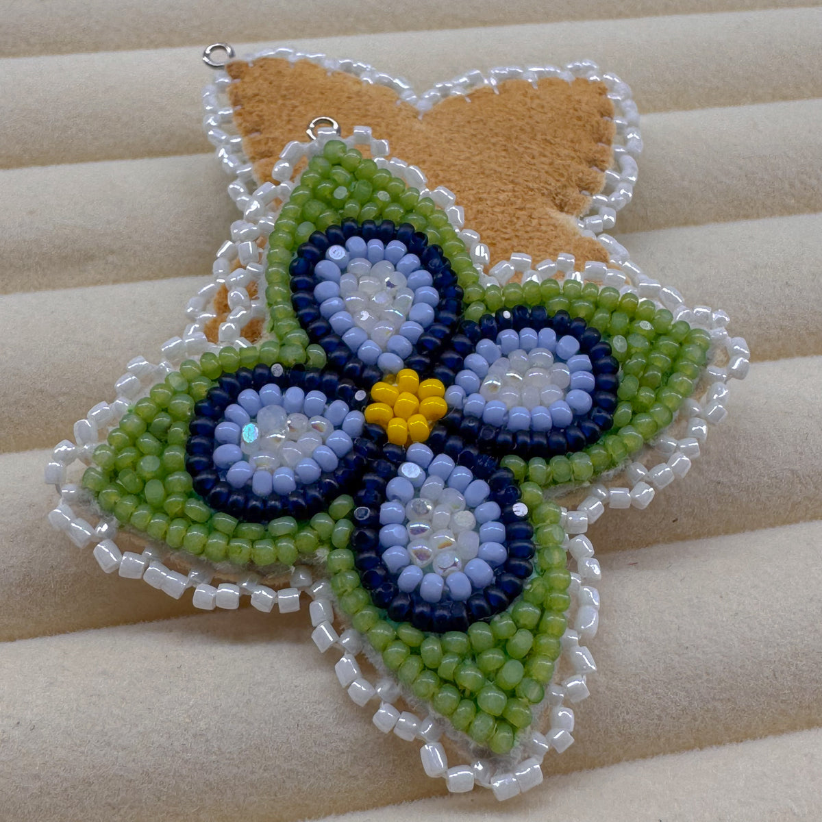 Blue Floral Dangles