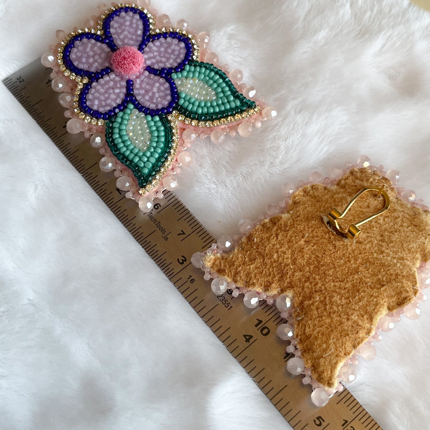 Purple Florals • Beaded & Tufted
