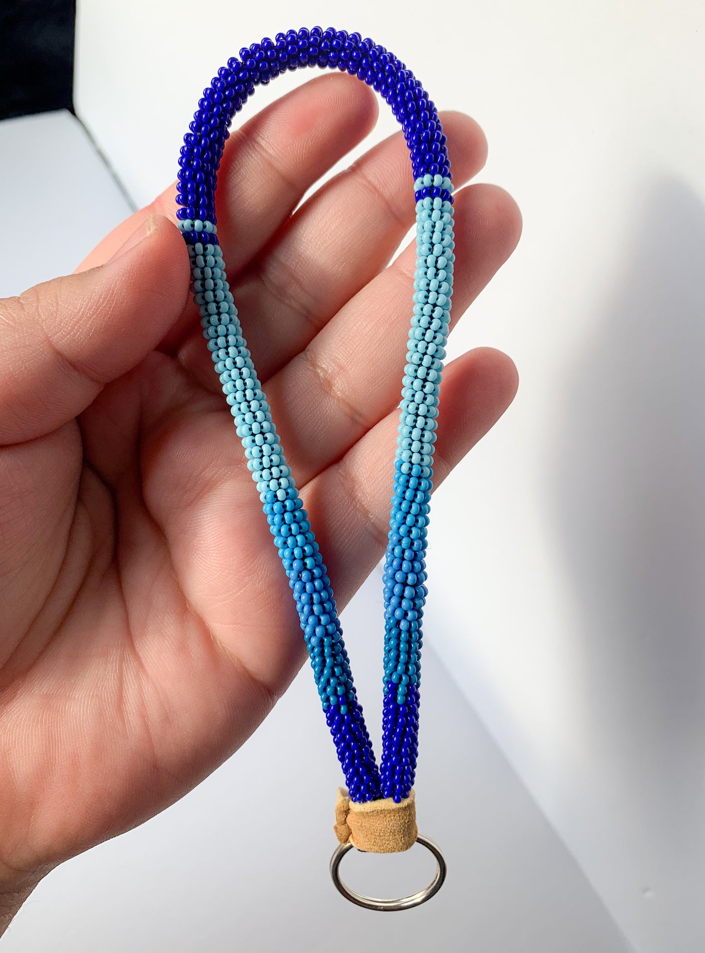 Blue Blends Wrapped Wristlet Keychain