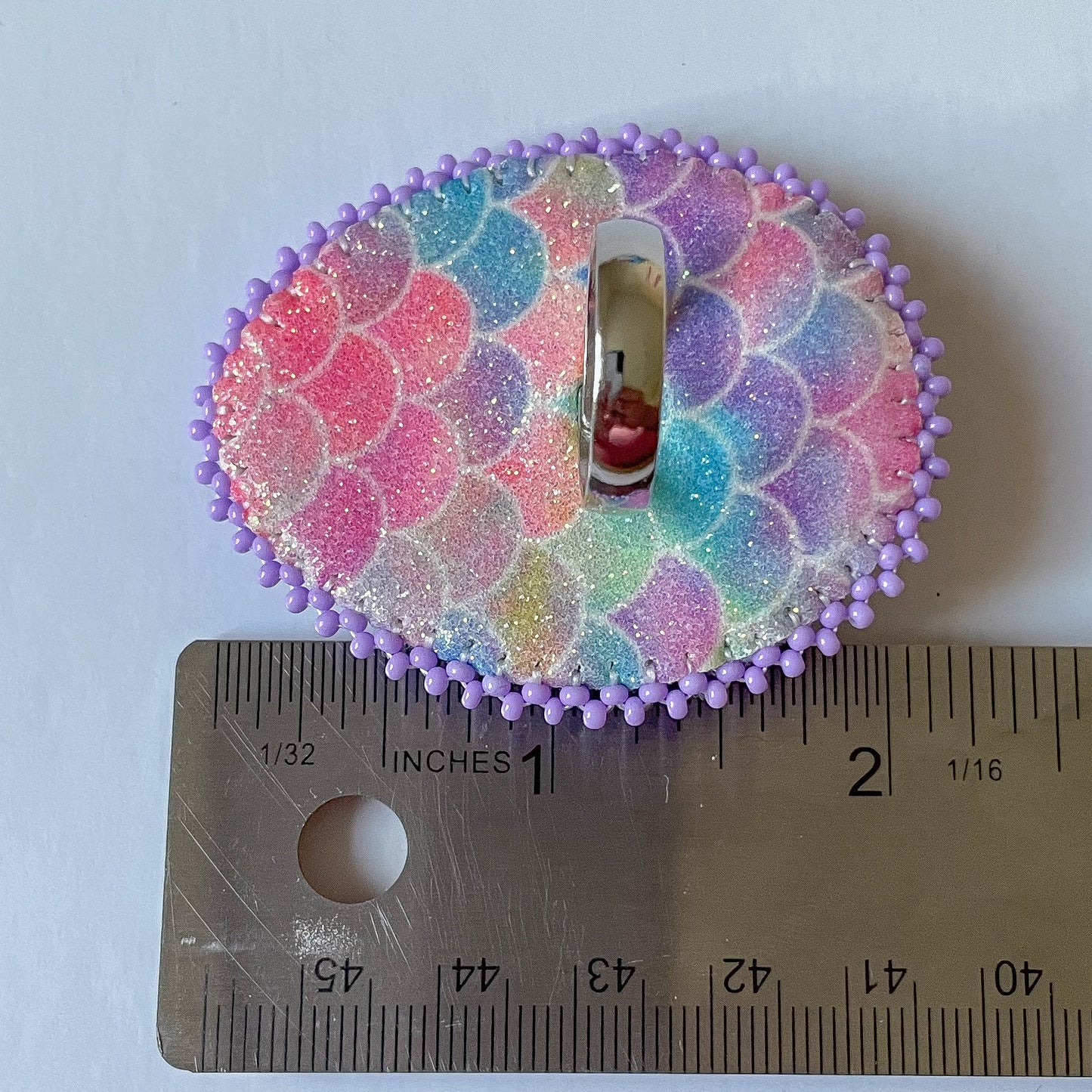 Ring - Light Purple Neon Ombre  - adjustable