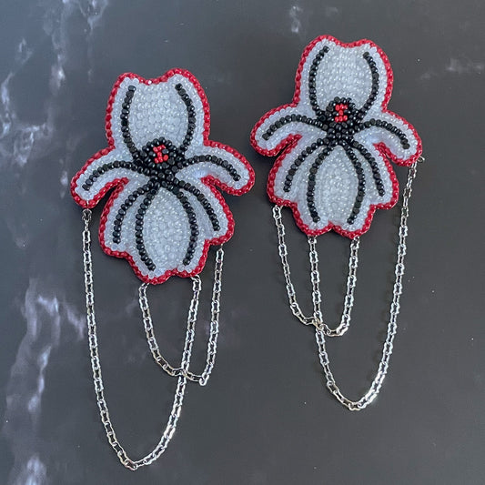 Spider Studs w/Chain Dangles