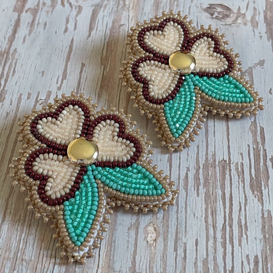 Natural Tone Floral Studs